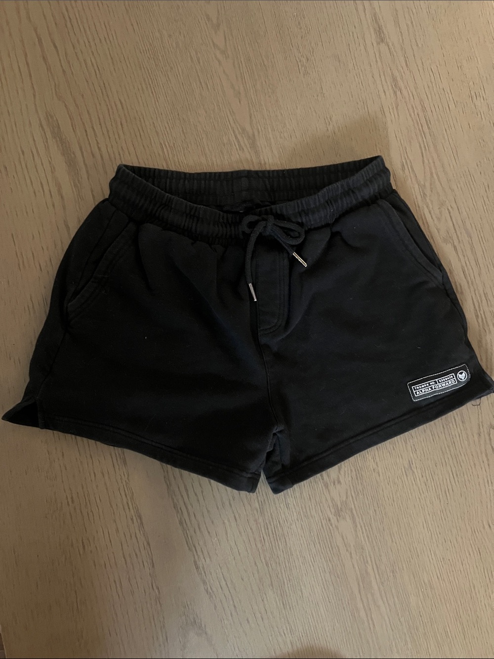 Alpha Industries Black Athletic Drawstring Lounge Shorts